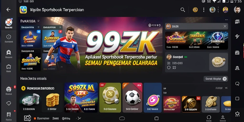 Tampilan menarik dari gameplay aplikasi Sportsbook 999ZK.