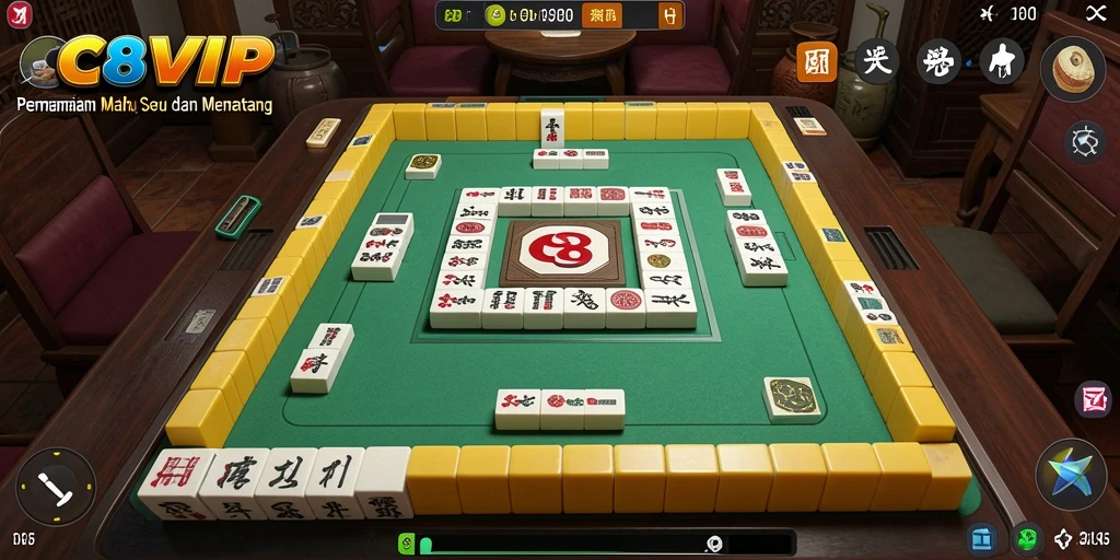 Tampilan gameplay C8VIP yang menawan dengan fitur Mahjong.