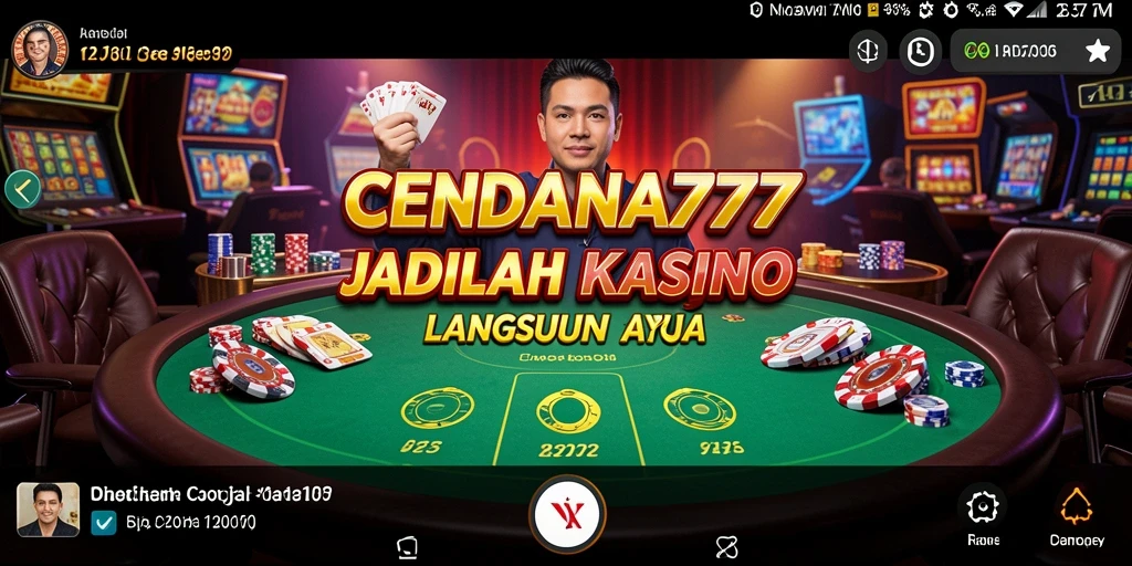 Tampilan menarik gameplay Live Casino CENDANA777 dengan dealer langsung.