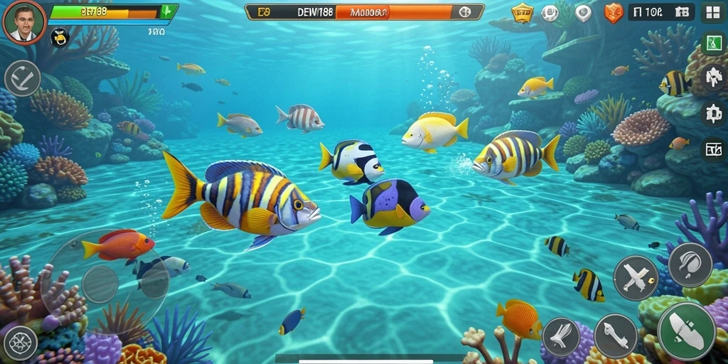 Tampilan screenshot DEWI188 menunjukkan momen seru saat menembak ikan.
