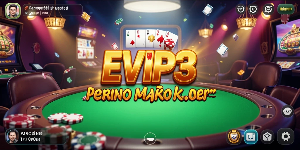 Tampilan gameplay menarik dari EVIP3 dengan berbagai pilihan permainan Kasino.