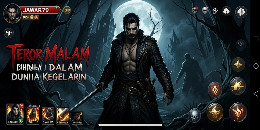Screenshot gameplay <strong>JAWARA79</strong> yang menunjukkan suasana Horror yang mendalam.