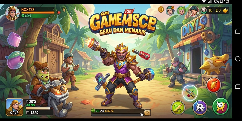 Tampilan action seru dari gameplay NOX123 yang mengasyikkan.